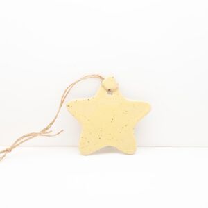 Kerstornament ster geel