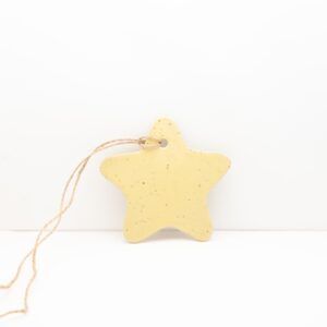 Kerstornament ster geel 2