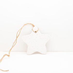 Kerstornament ster wit